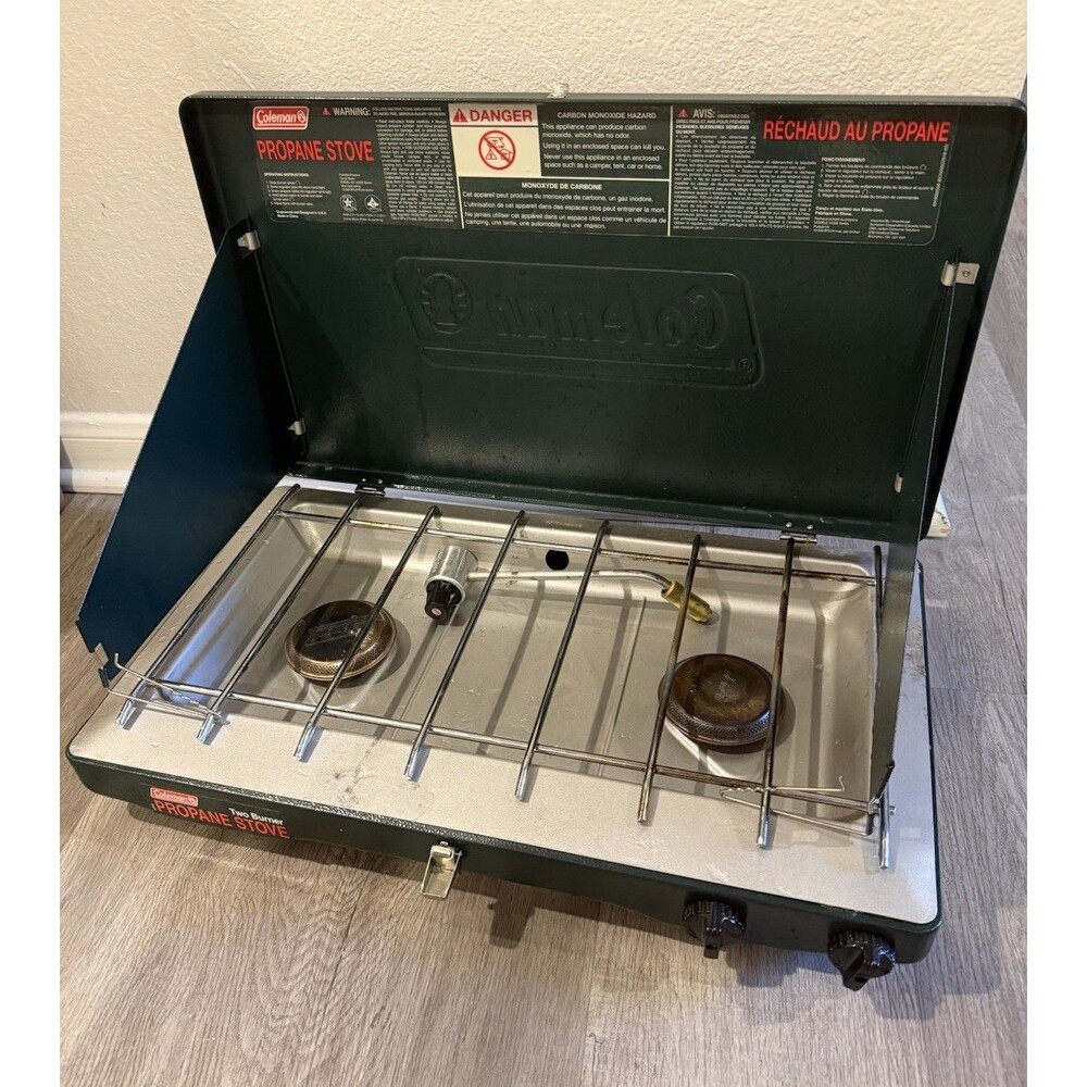 COLEMAN 5430E 2 Burners Camping Stove Propane Gas Portable Cooking Grill